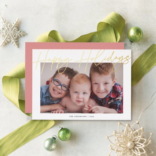 Calligraphie moderne Script Joyeux vacances photo