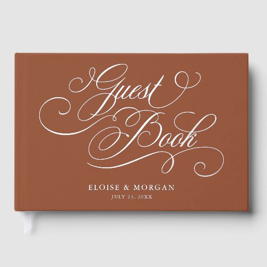 Calligraphie moderne Silver Terracotta Boho mariag (Recto)