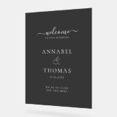 Calligraphie moderne simple Mariage "Bienvenue" (Angle)