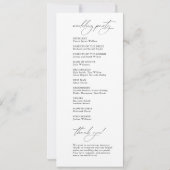 Calligraphie moderne simple Programme de mariage b (Dos)