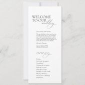 Calligraphie moderne simple Programme de mariage b (Devant)