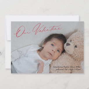 Calligraphie moderne Valentine Faire-part de naiss