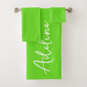 Calligraphie moderne Vert électrique Nom personnal