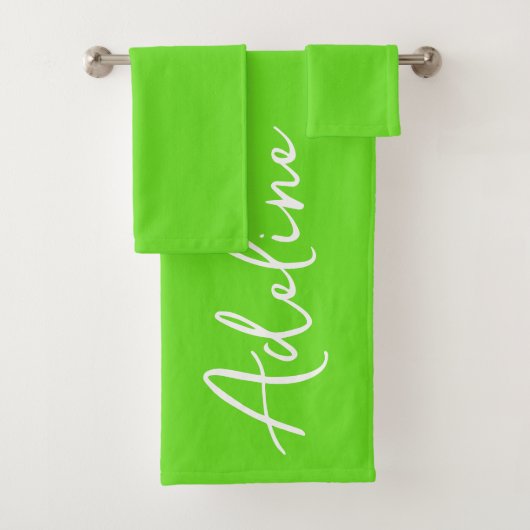 Calligraphie moderne Vert électrique Nom personnal (En situation)