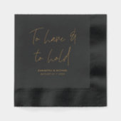 Calligraphie moderne Vows Mariage Black Gold (Recto)