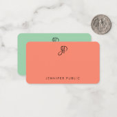 Calligraphie Monogrammé Élégant Couleurs Modèle (Devant/Arrière en situation)