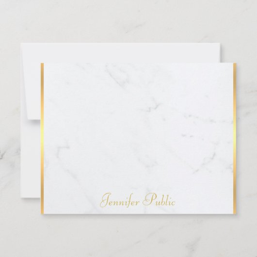 Calligraphie Monogramme Marbre Or Modèle moderne (Dos)