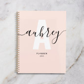 Calligraphie Monogramme Rose Pâle Féminin