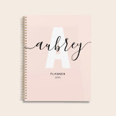 Calligraphie Monogramme Rose Pâle Féminin