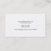 Calligraphie Monogramme Simple Carte de visite sim (Dos)