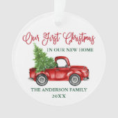 Calligraphie Noël Nouveau Accueil Camion rouge (devant)