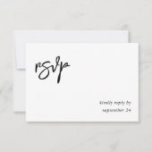 Calligraphie Noir & Blanc 10 avec réponse repas (Devant)
