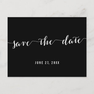 Calligraphie noir Enregistrer les dates carte post