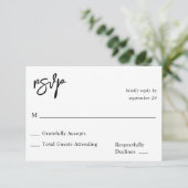 Calligraphie noir et blanc 10 RSVP no Repas (Debout devant)