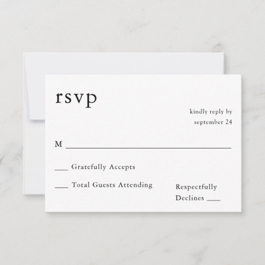 Calligraphie noir et blanc 9 RSVP no Repas (Devant)