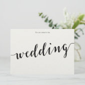 Calligraphie noir et blanc Invitations de mariage (Debout devant)