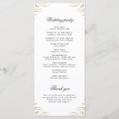 Calligraphie noir et or classique Programme de mar (Dos)