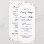 Calligraphie noir et or classique Programme de mar (Devant / Derrière)