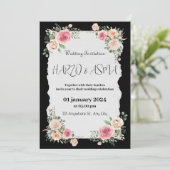 Calligraphie noire romantique Tous les Faire-part (Debout devant)