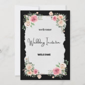 Calligraphie noire romantique Tous les Faire-part (Dos)