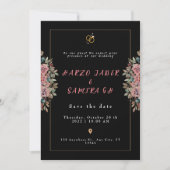 Calligraphie noire romantique Tous les Faire-part  (Devant)