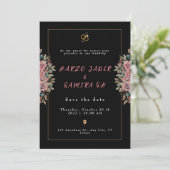 Calligraphie noire romantique Tous les Faire-part  (Debout devant)