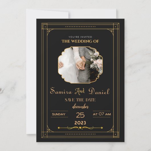 Calligraphie noire romantique Tous les Faire-part (Devant)