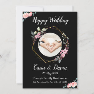 Calligraphie noire romantique Tous les Faire-part 