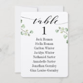 Calligraphie noire Verdure Sièges Cartes 8 (Devant)