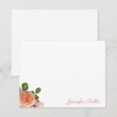 Calligraphie Nom du script Aquarelle Rose Modèle (Devant / Derrière)