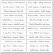 Calligraphie Noms des invités Étiquette Blanc (Devant)