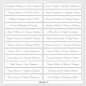 Calligraphie Noms des invités Étiquette Blanc (Feuille)