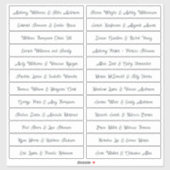 Calligraphie Noms des invités Étiquette Blanc (Feuille)