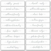 Calligraphie Noms des invités Étiquettes 18x, ORDE (Devant)