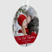 Calligraphie Notre Premier Couple de Noël Rouge (devant)