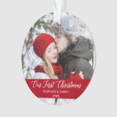 Calligraphie Notre Premier Couple de Noël Rouge (devant)