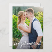 Calligraphie Nous Nous Sommes Mariés Mariage Carte (Devant)