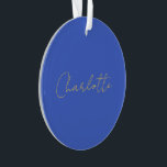 Calligraphie Or Couleur Deep Royal Nom personnalis<br><div class="desc">Si vous recherchez un design simple,  lisible et minimaliste,  c'est pour vous.</div>