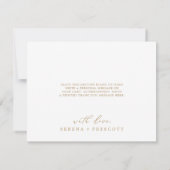 Calligraphie Or Délicate | Carte de remerciements  (Dos)