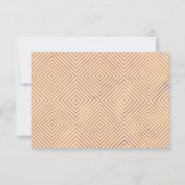 Calligraphie or et rose vif RSVP avec Coeurs (Dos)