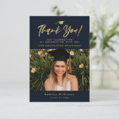 Calligraphie Or moderne Carte de remerciements GRA (Debout devant)