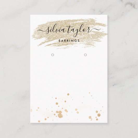 Calligraphie or parties scintillant Elevage carte  (Devant)