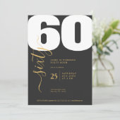 Calligraphie Or Sophistiquée Invitations Anniversa (Debout devant)