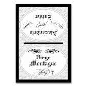 Calligraphie personnalisée - Carte de placement bl (Par défaut)