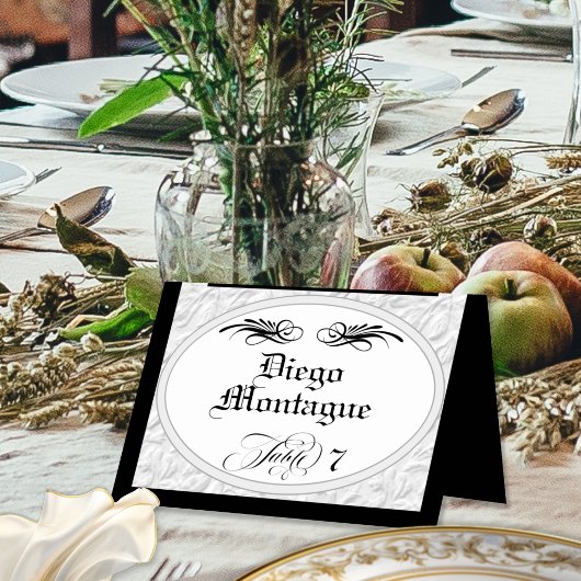 Calligraphie personnalisée - Carte de placement bl