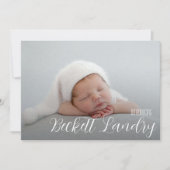 Calligraphie Photo Collage Faire-part de naissance (Devant)