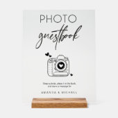 Calligraphie Photo Livre d'or Caméra Symbole acryl (Recto)