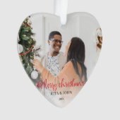 Calligraphie Premier Noël Marié Ornement photo (devant)