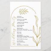 Calligraphie Programme de mariage de script de tex (Dos)