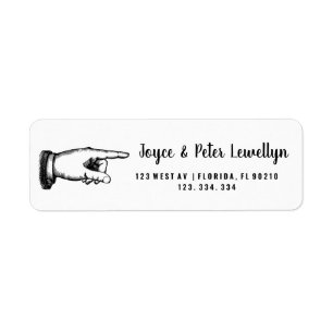 calligraphie retour adresse étiquette pointage